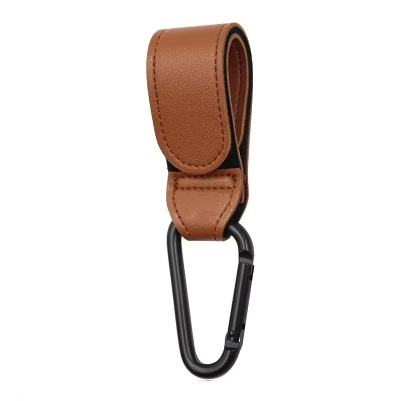 1/2Pcs PU Leather Baby Bag Stroller Hook Pram Rotate 360 Degree Rotatable Cart Organizer Pram Hook Stroller Accessories