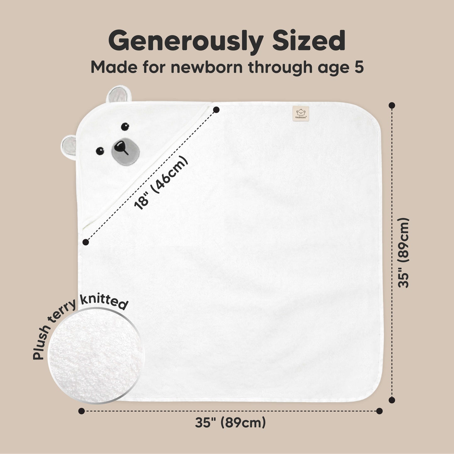 Cuddle Baby Hooded Towel (Polar)