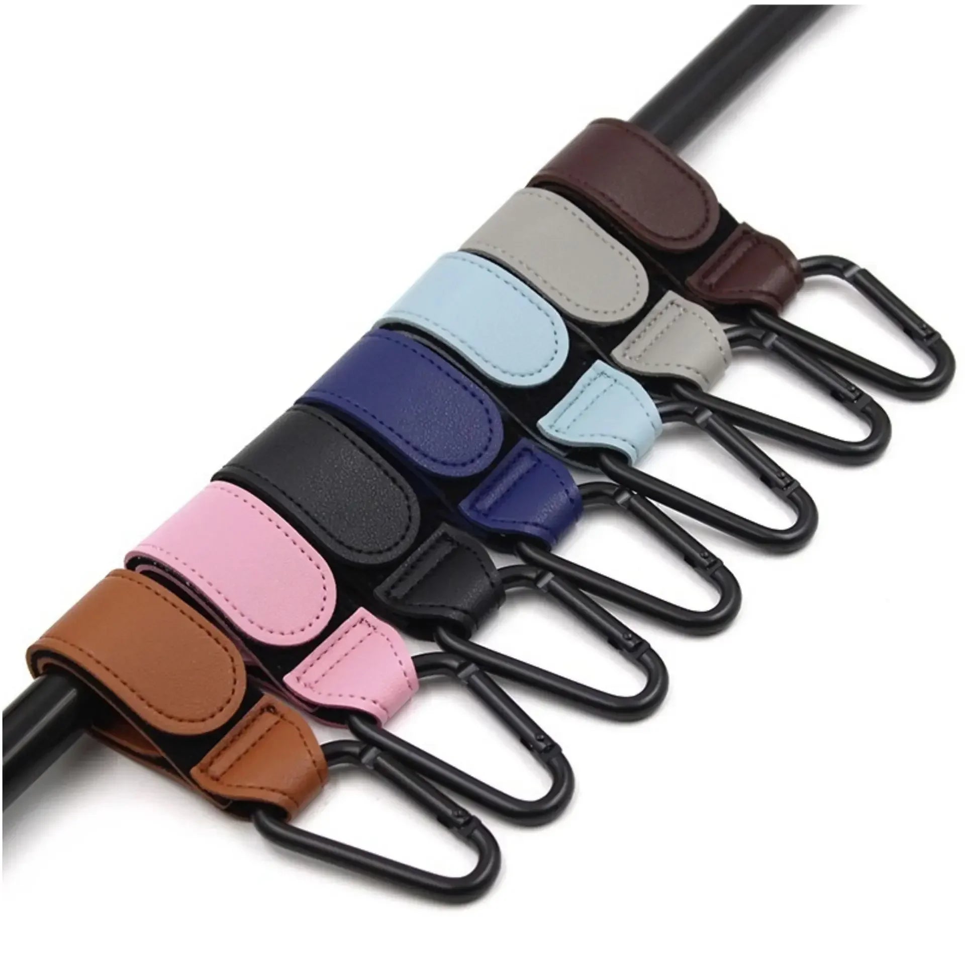 1/2Pcs PU Leather Baby Bag Stroller Hook Pram Rotate 360 Degree Rotatable Cart Organizer Pram Hook Stroller Accessories
