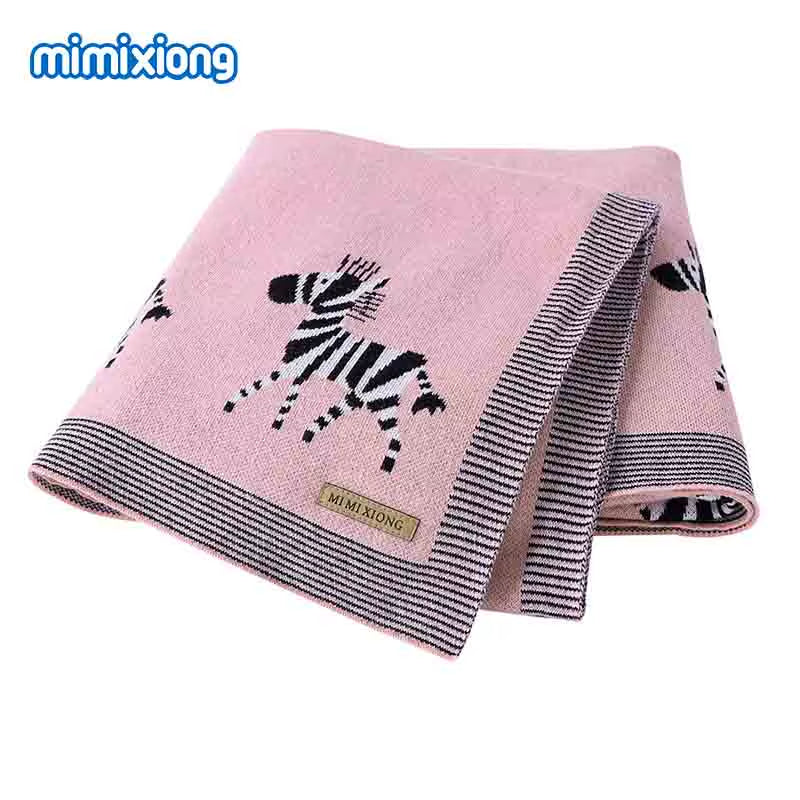 Baby Blankets Swaddle Wrap Cotton Knitted Newborn Bebes Stroller Bedding Sleeping Covers 100*80Cm Toddler Infant Month Blankets