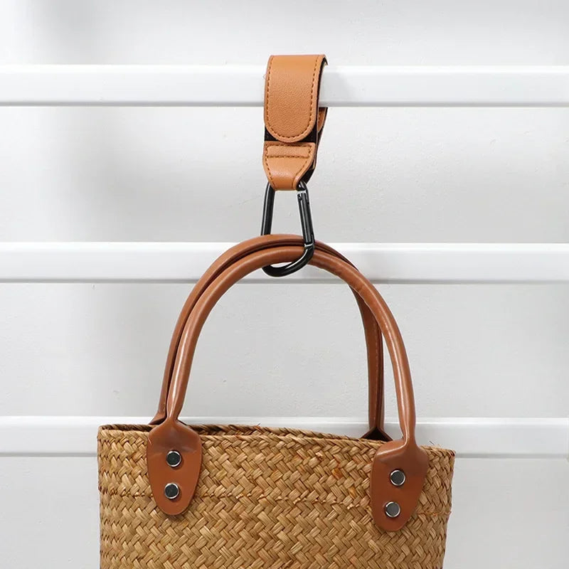 1/2Pcs PU Leather Baby Bag Stroller Hook Pram Rotate 360 Degree Rotatable Cart Organizer Pram Hook Stroller Accessories