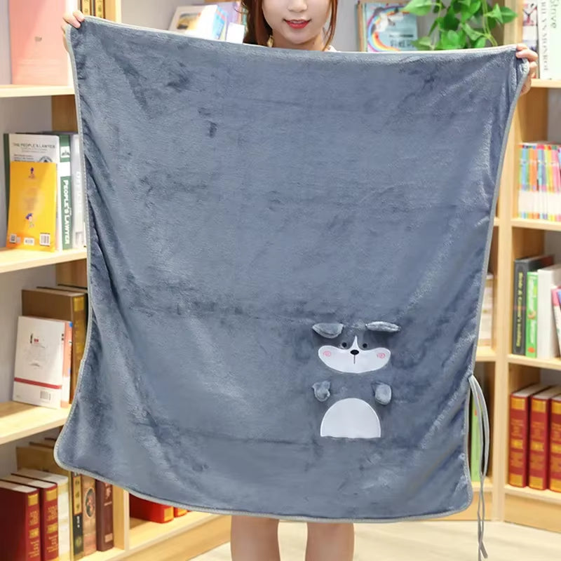 Baby Blankets Warm Fleece Thermal Newborn Soft Stroller Sleep Cover Cartoon Beanie Infant Bedding Swaddle Wrap Kids Bath Towel