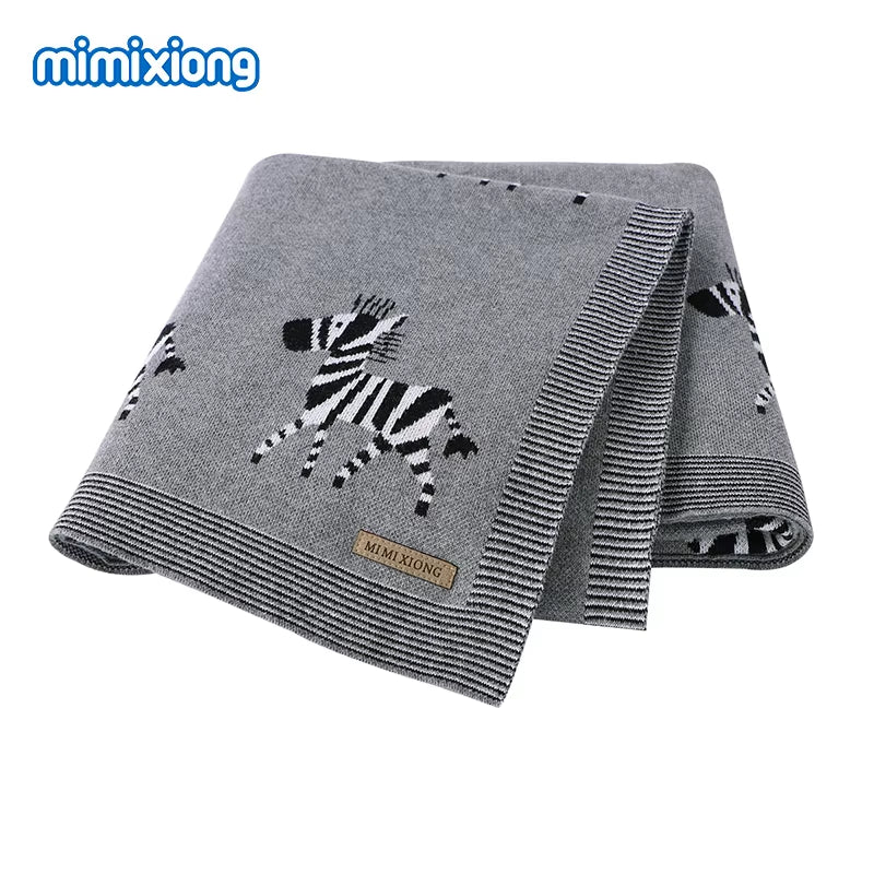Baby Blankets Swaddle Wrap Cotton Knitted Newborn Bebes Stroller Bedding Sleeping Covers 100*80Cm Toddler Infant Month Blankets