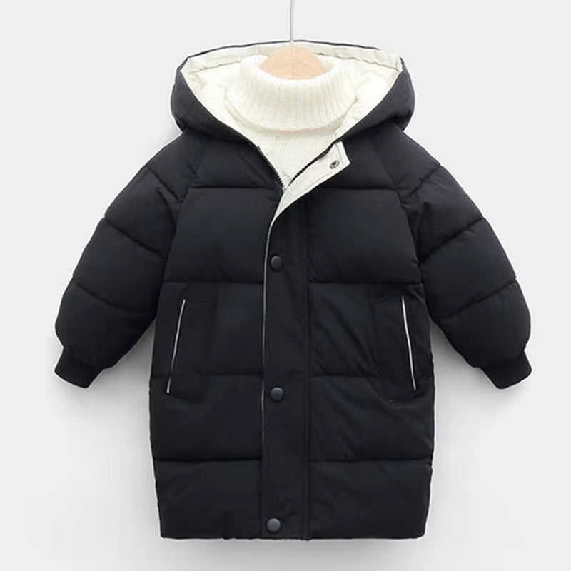 Kids Jackets Baby Boys Thicken Jackets Winter Girls Hooded Coats for 2-10Yrs Teen Children Long Outerwear Kids Thick Snowsuit