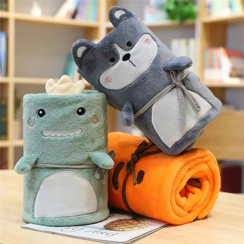 Baby Blankets Warm Fleece Thermal Newborn Soft Stroller Sleep Cover Cartoon Beanie Infant Bedding Swaddle Wrap Kids Bath Towel