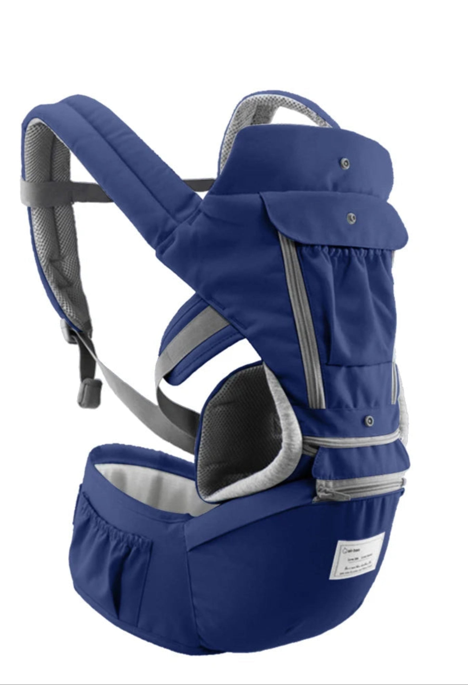 Baby Carrier with Hip Seat Breathable & Detachable Design Adjustable Strap Side Pockets Multifunctional Ergonomic Baby Carriers