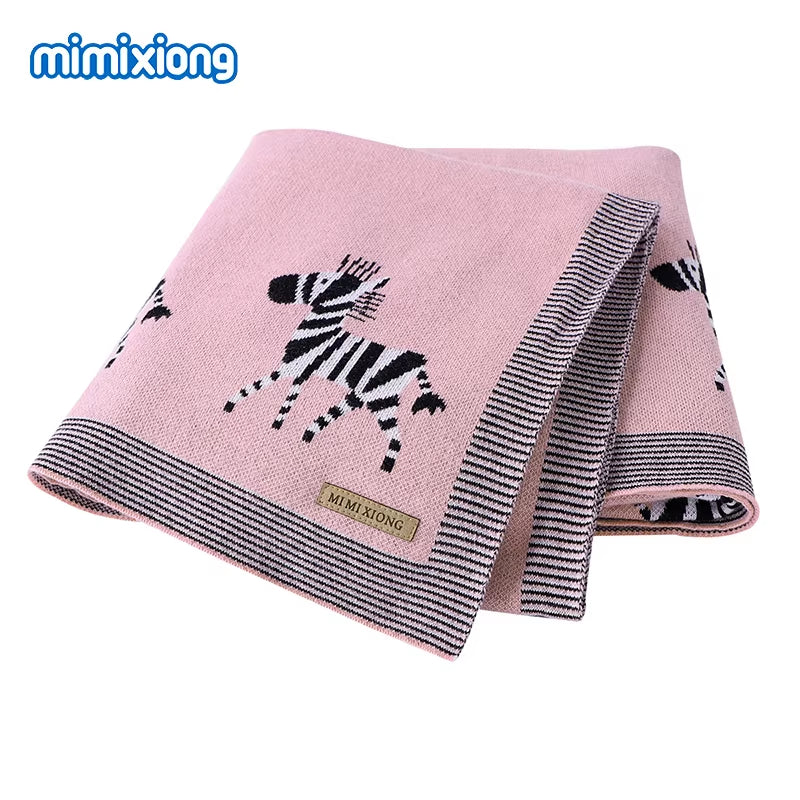 Baby Blankets Swaddle Wrap Cotton Knitted Newborn Bebes Stroller Bedding Sleeping Covers 100*80Cm Toddler Infant Month Blankets