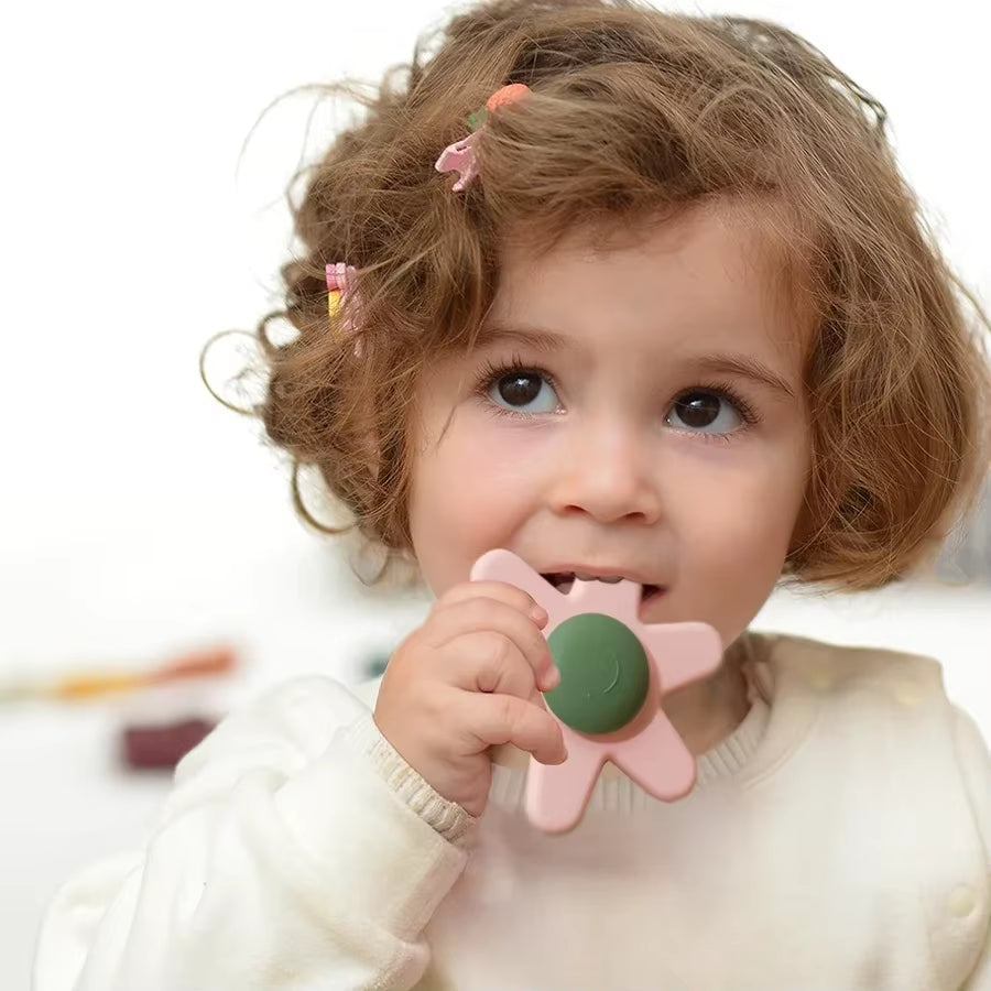 Mamaplan 1Pcs Baby Teether Toy BPA Free Sucker Baby Toys Silicone Teethers for Babies BPA Free Sensory Toys Baby Chewing Toy