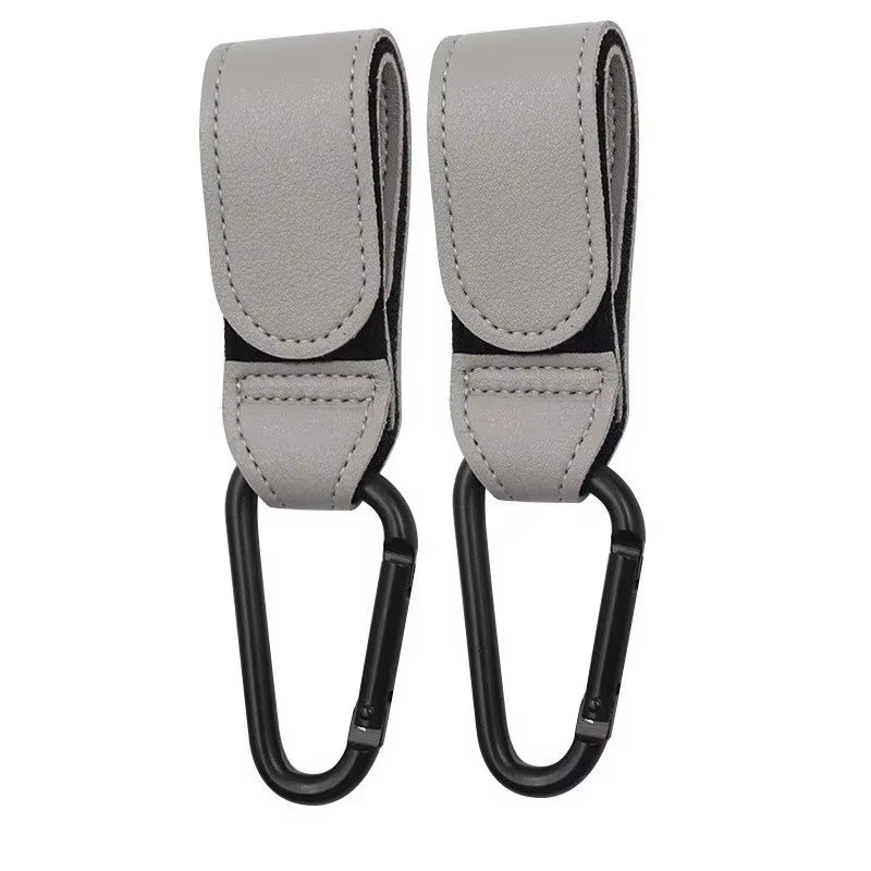 1/2Pcs PU Leather Baby Bag Stroller Hook Pram Rotate 360 Degree Rotatable Cart Organizer Pram Hook Stroller Accessories
