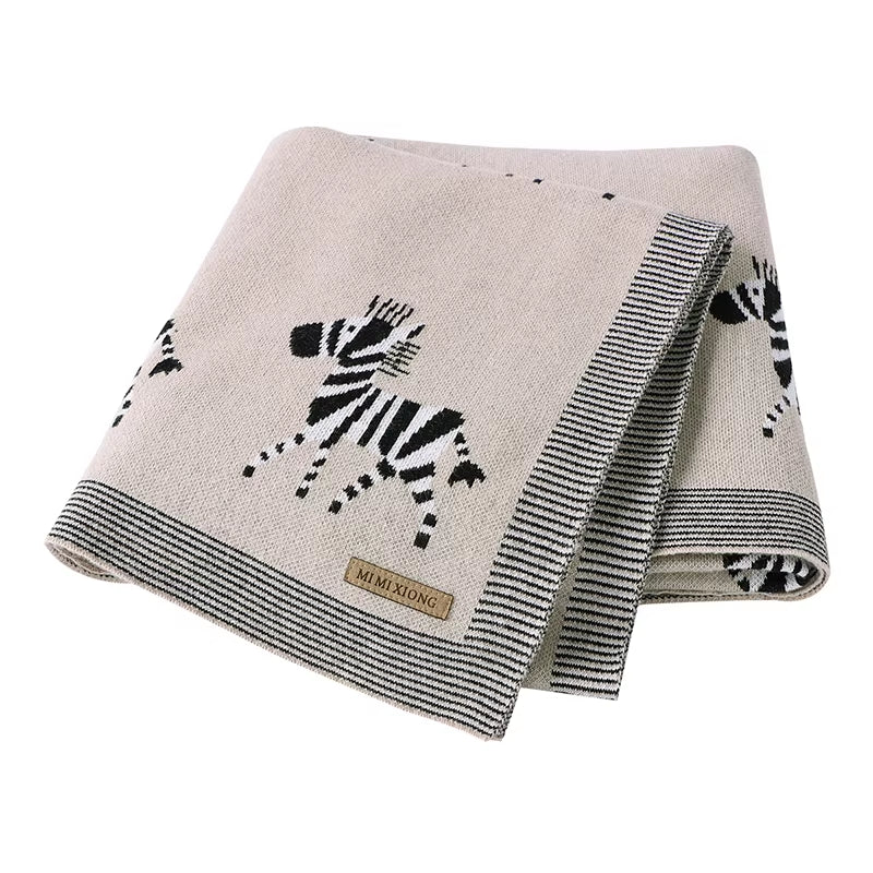 Baby Blankets Swaddle Wrap Cotton Knitted Newborn Bebes Stroller Bedding Sleeping Covers 100*80Cm Toddler Infant Month Blankets