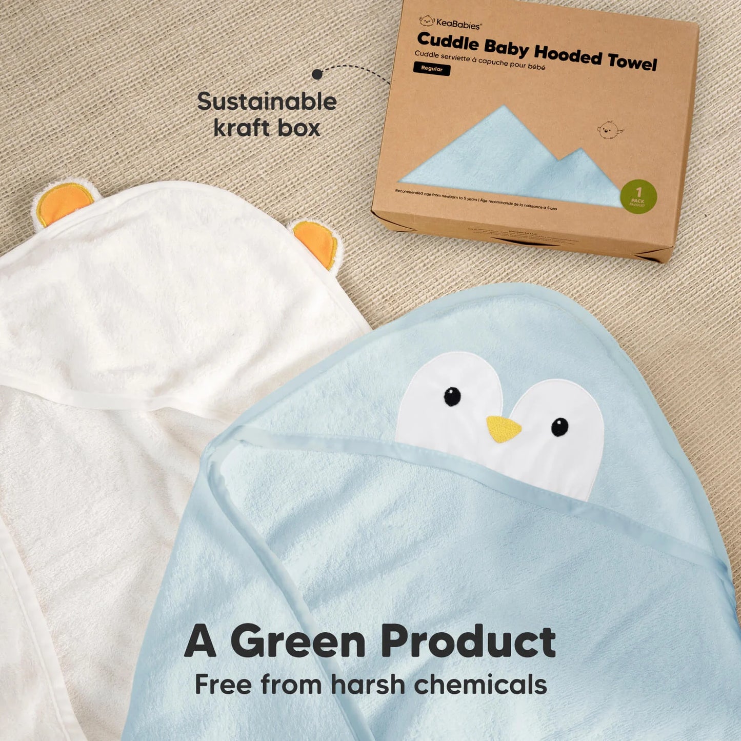 Cuddle Baby Hooded Towel (Penguin)