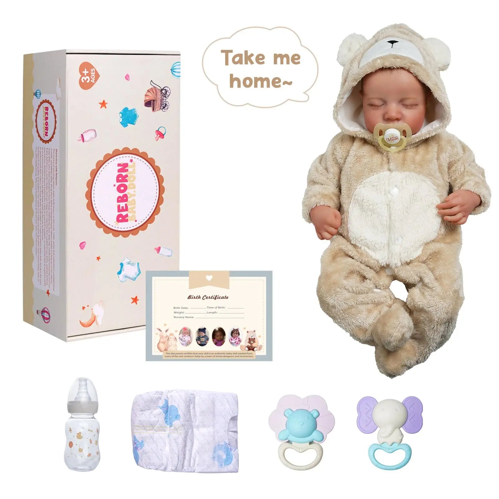 BABESIDE Lifelike Reborn Baby Dolls Boy - 17-Inch Baby Soft Body Realistic-Newborn Baby Dolls Full Body Vinyl Anatomically Corre