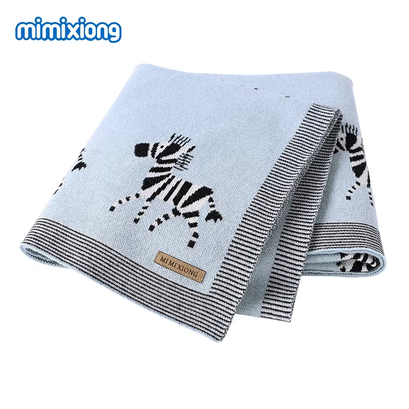 Baby Blankets Swaddle Wrap Cotton Knitted Newborn Bebes Stroller Bedding Sleeping Covers 100*80Cm Toddler Infant Month Blankets