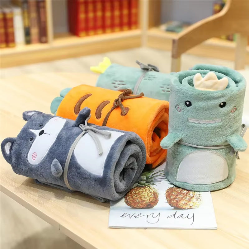 Baby Blankets Warm Fleece Thermal Newborn Soft Stroller Sleep Cover Cartoon Beanie Infant Bedding Swaddle Wrap Kids Bath Towel