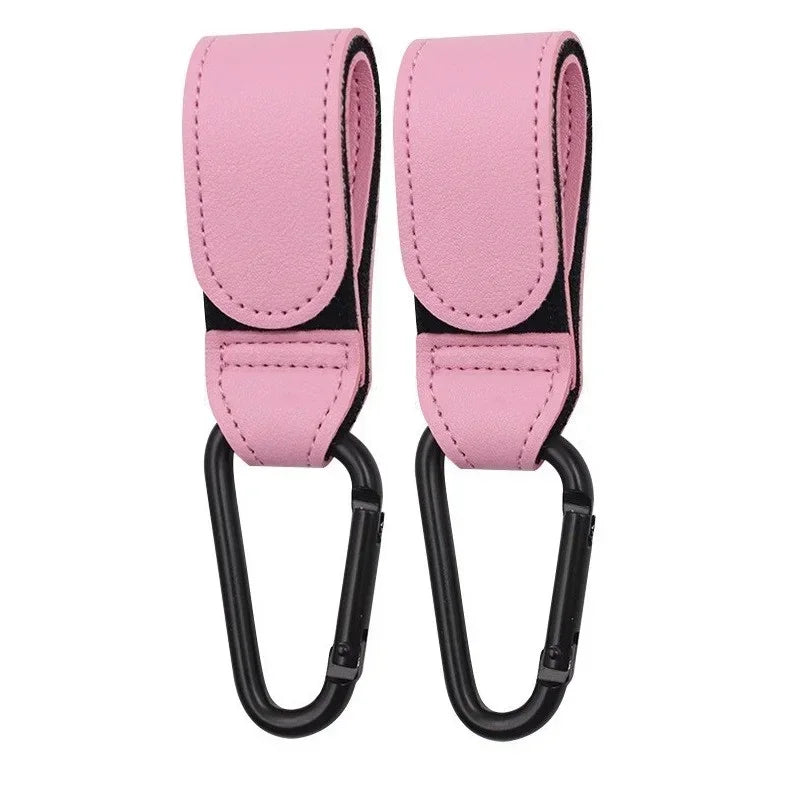 1/2Pcs PU Leather Baby Bag Stroller Hook Pram Rotate 360 Degree Rotatable Cart Organizer Pram Hook Stroller Accessories