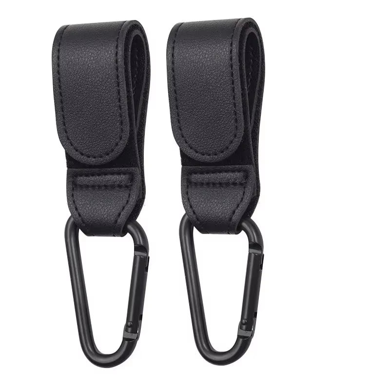 1/2Pcs PU Leather Baby Bag Stroller Hook Pram Rotate 360 Degree Rotatable Cart Organizer Pram Hook Stroller Accessories