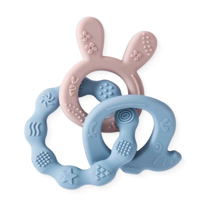Baby Toys Silicone Anxiety Teethers Animal Bracelet Baby Toys 0 12 Months Cartoon Rattles Mobiles for Babies Silicone Teethers