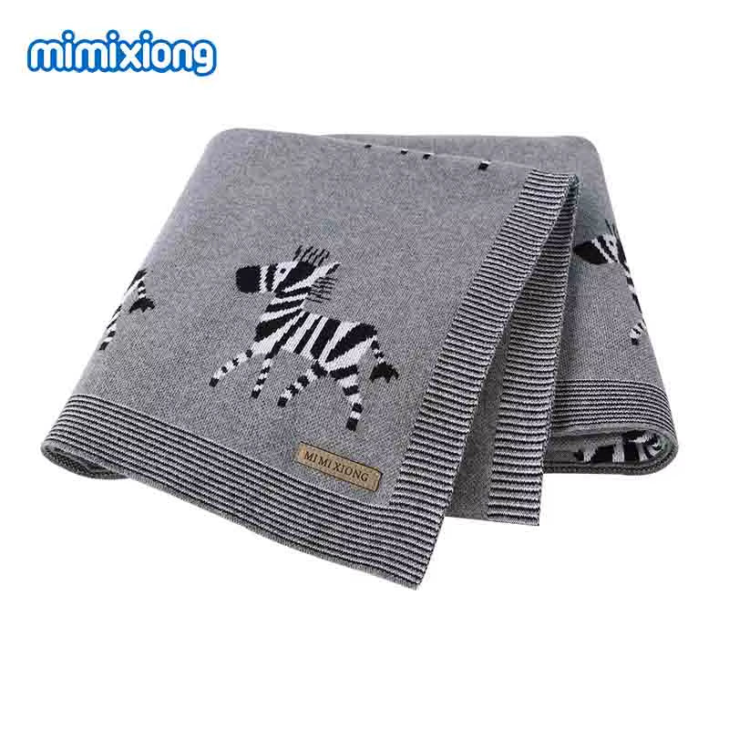 Baby Blankets Swaddle Wrap Cotton Knitted Newborn Bebes Stroller Bedding Sleeping Covers 100*80Cm Toddler Infant Month Blankets